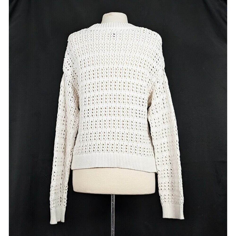 Universal Threads Tan Open Knit Cotton Blend Sweater Misses Size L - Picture 4 of 7